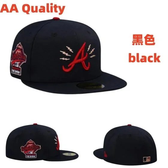 New Era Hats 59FIFTY Atlanta Braves fitted flat-brim cap image 5