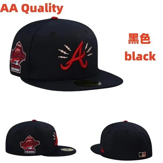 New Era Hats 59FIFTY Atlanta Braves fitted flat-brim cap product detail image 7