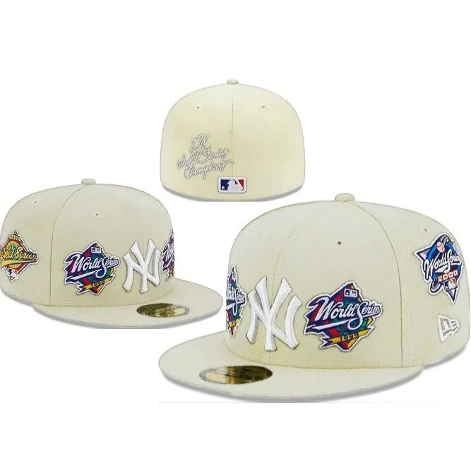 New Era Hats Fitted flat-brim York Yankees cap with embroidered patches image 4