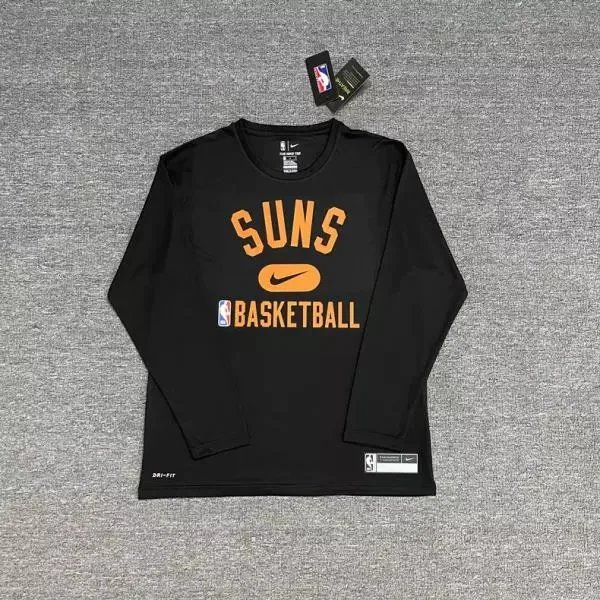 Nike T-Shirts NBA basketball long-sleeve Dri-FIT T-shirt — Sun (black) quick-drying long-sleeve