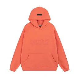 thumbnail for Cross-border FOG ESSENTIALS double-line letter taped fleece sweatshirt men's and women's couples loose hooded jacket trend