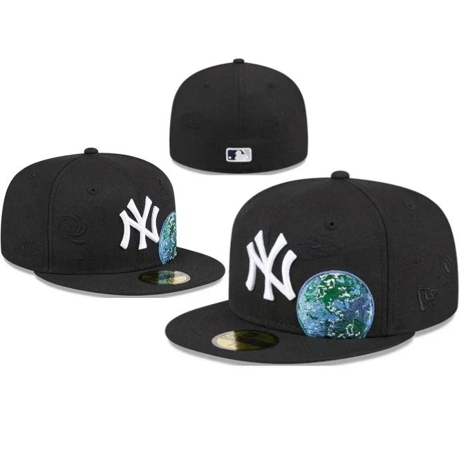 New Era Hats Fitted flat-brim York Yankees cap with embroidered patches image 2