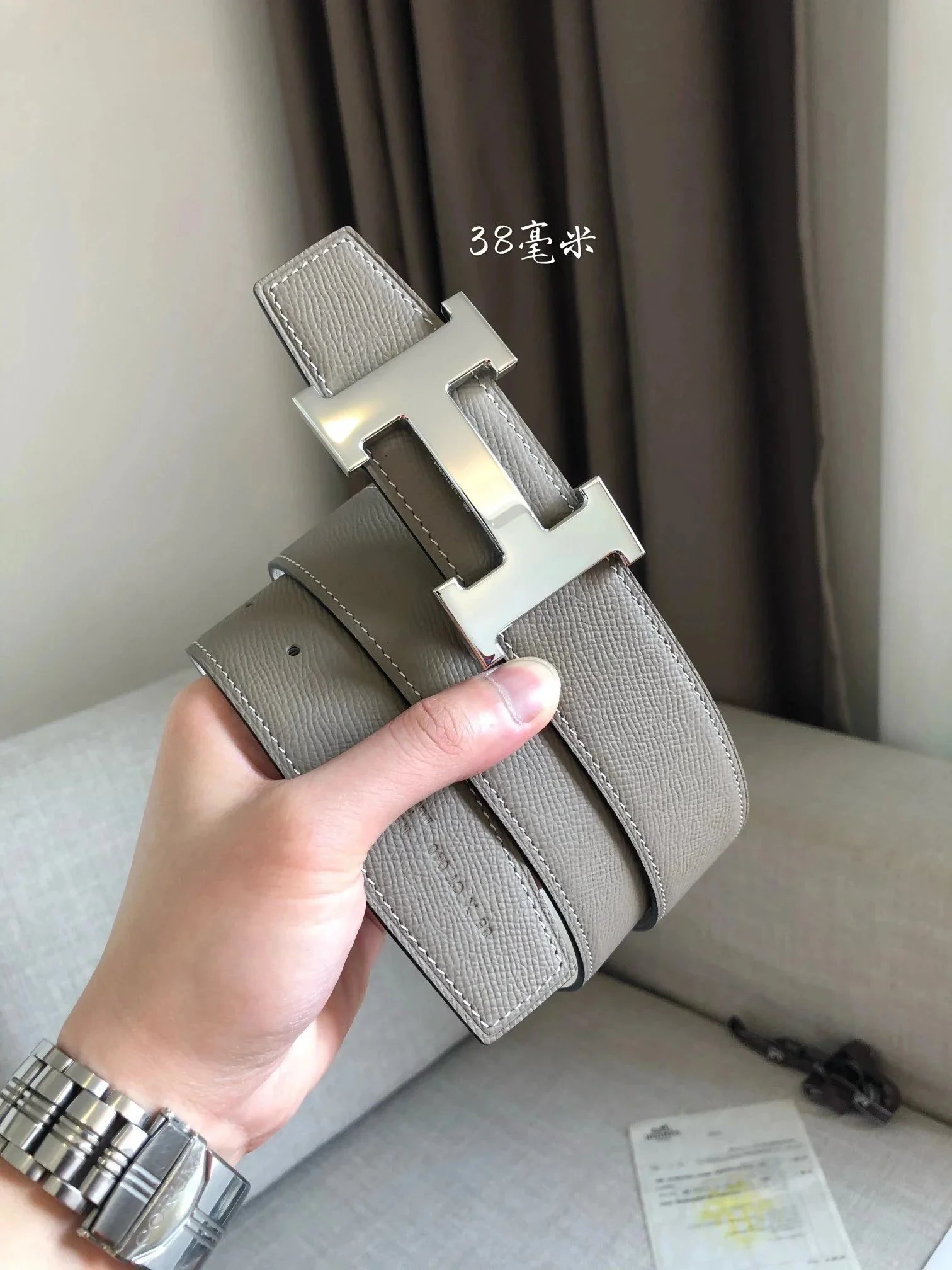 Hermès Belts 38 mm Reversible Leather H-Buckle Belt image 8