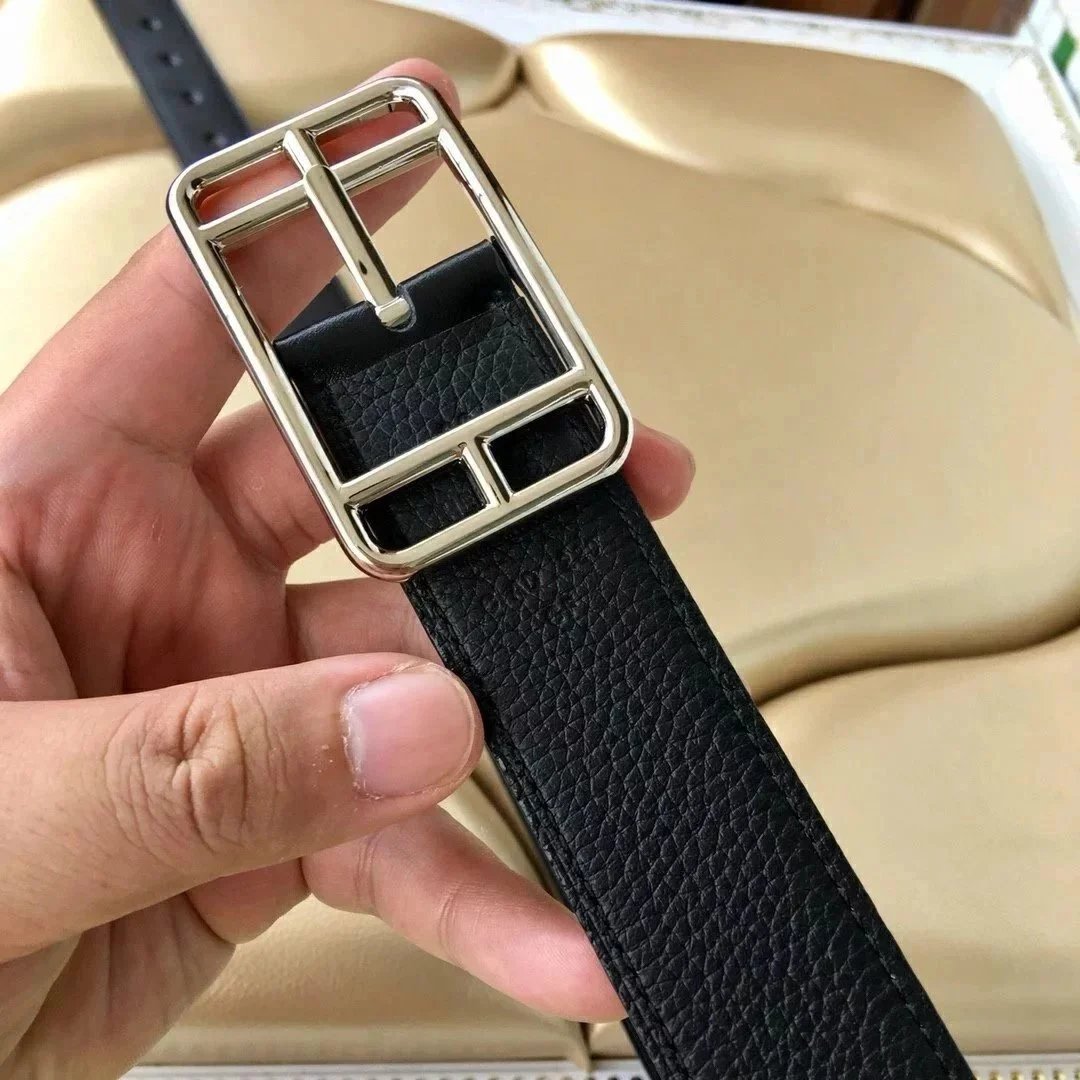 Unbranded Belts Pebbled Leather Pin Buckle Belt image 4