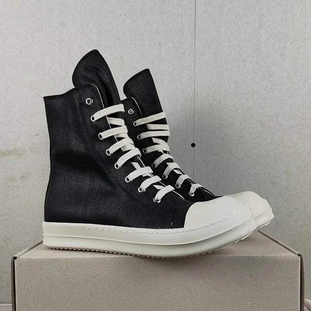 Unbranded Sneakers High-top canvas lace-up with rubber toe cap product detail image 2