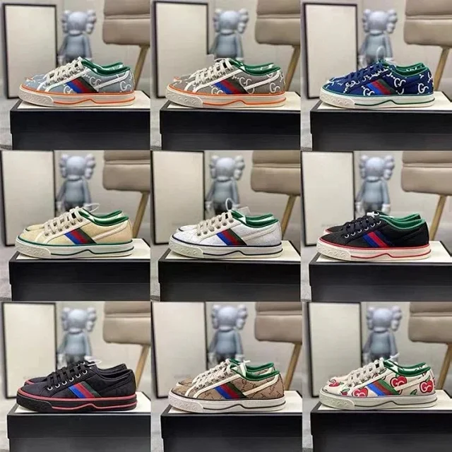 Gucci Sneakers Low-Top Canvas Web-Stripe product detail image 1