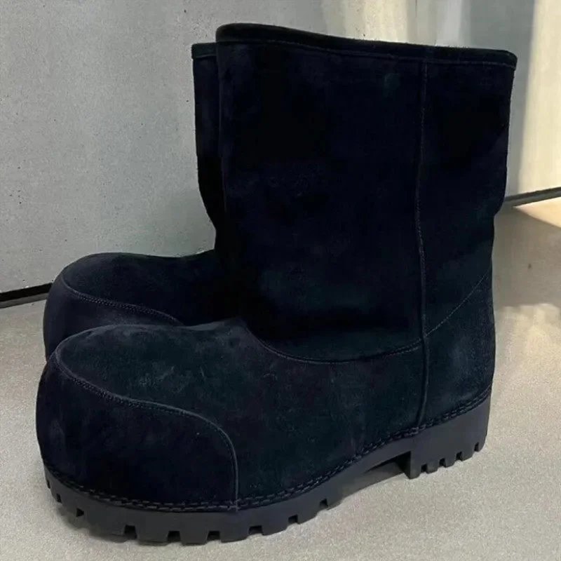 Unbranded Boots Faux Fur-Lined Mid-Calf Lug Sole image 6