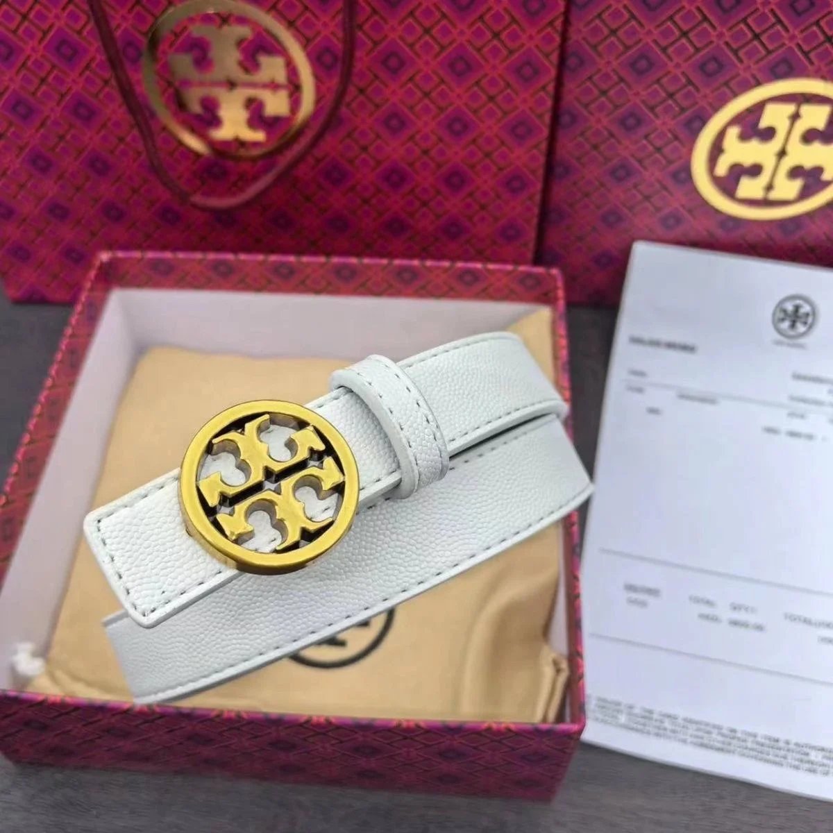 Tory Burch Belts Double T logo buckle leather belt image 12