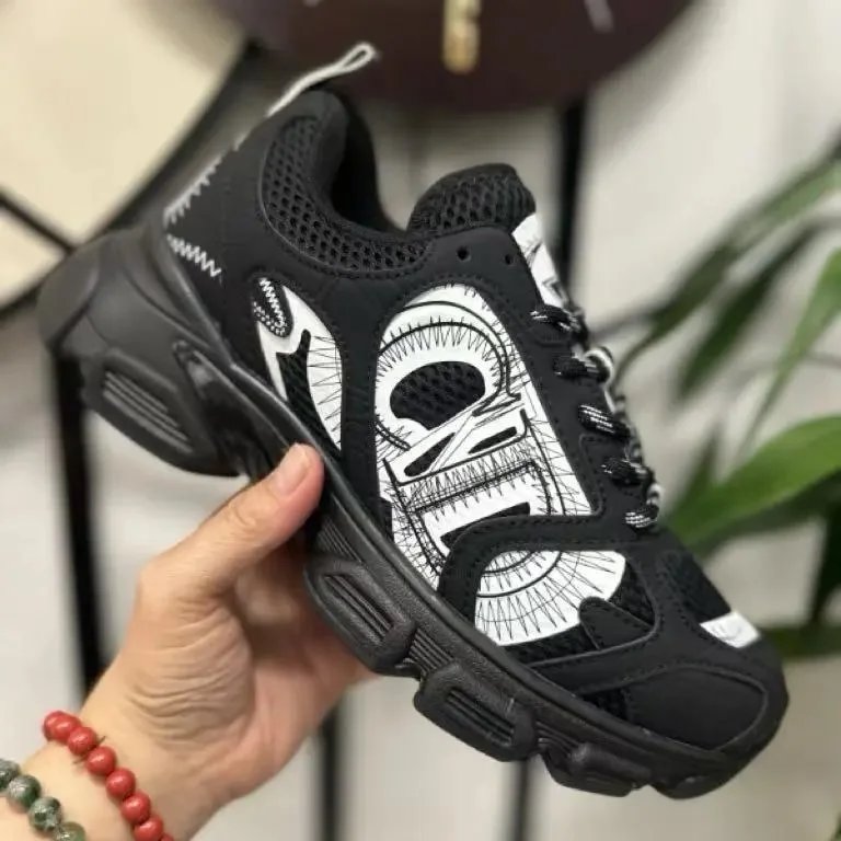 Dior Sneakers Mesh Lace-Up Chunky Sole — Black