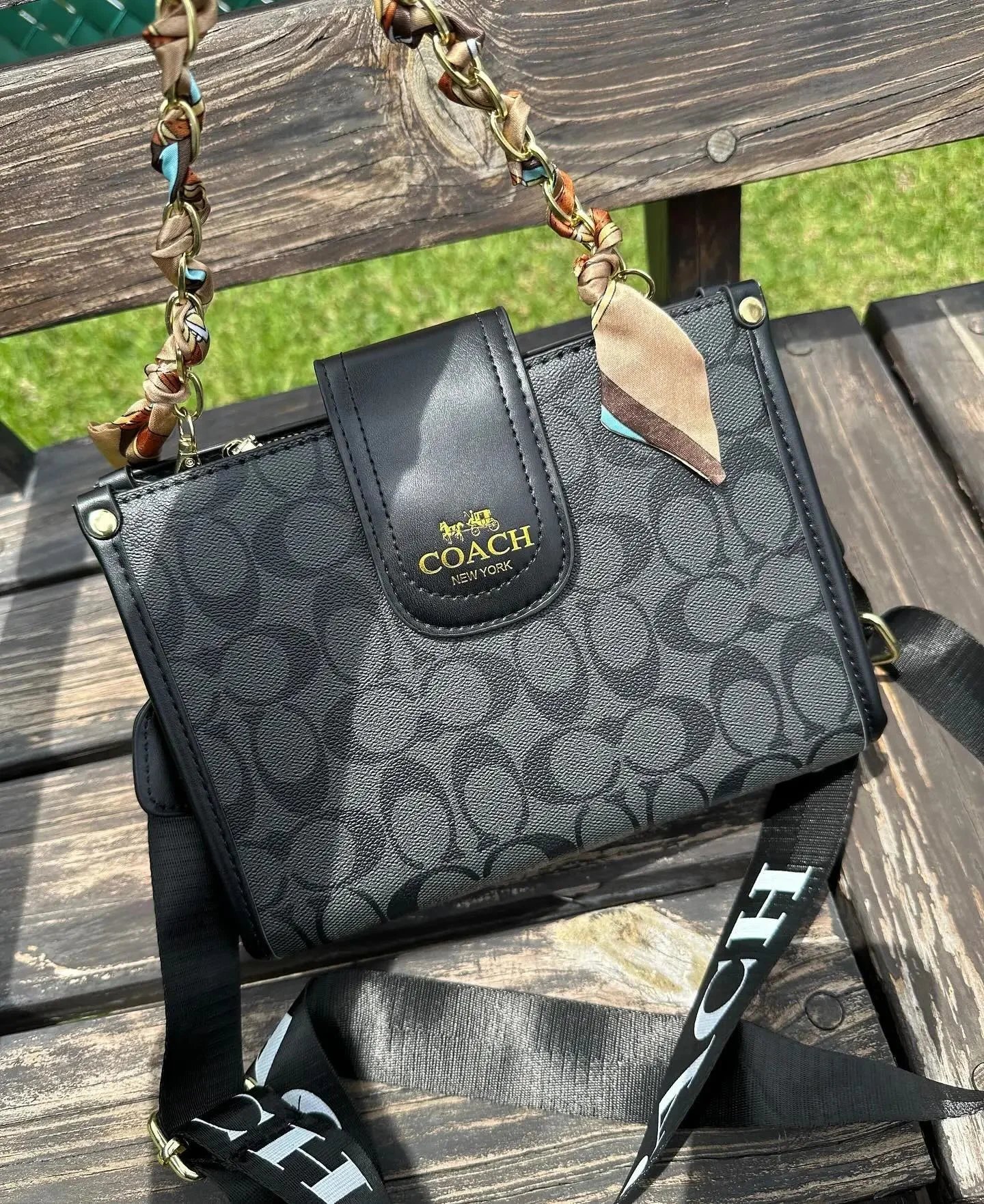 Coach Crossbody Bags Signature C Print Zip-Top Bag image 7
