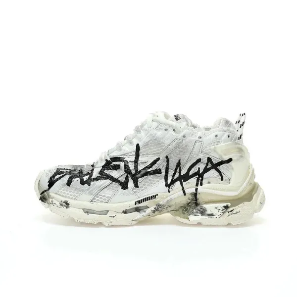 Balenciaga Track 2 Graffiti White Chunky Sneakers - 1