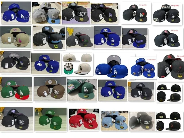 New Era Hats 59FIFTY fitted flat-brim baseball cap with Los Angeles Dodgers embroidery product detail image 3