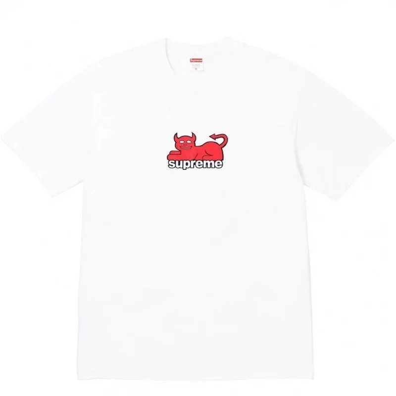 Supreme T-Shirts Box Logo Print — S009 White