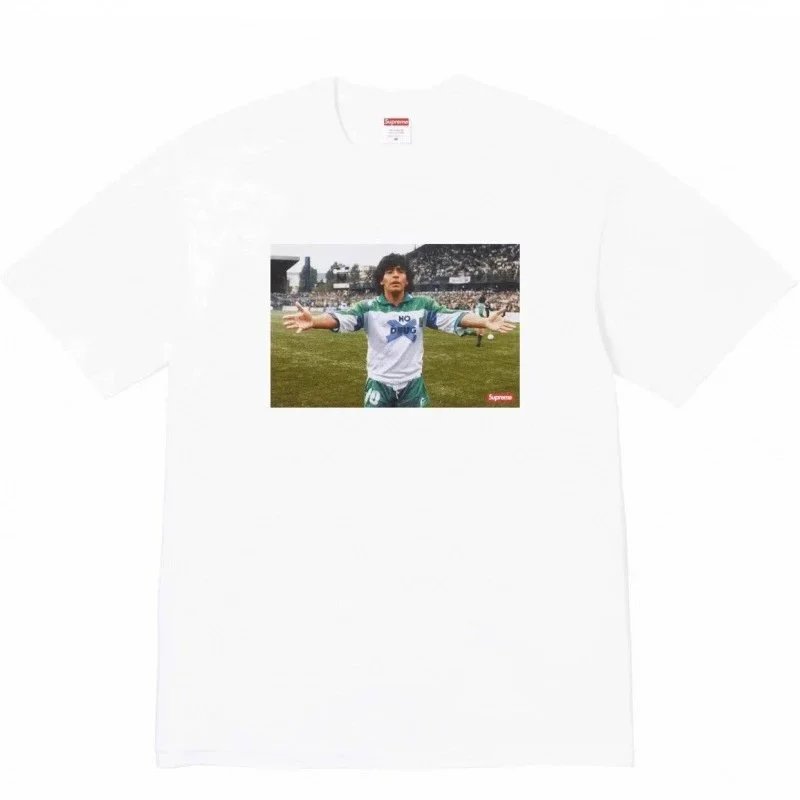 Supreme T-Shirts Box Logo Print — S013 White