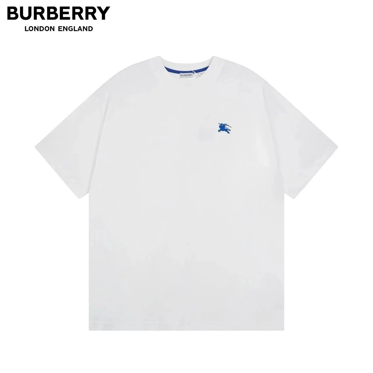 Burberry T-Shirts Short-sleeve crew-neck logo graphic — White 5