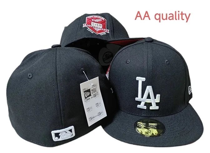 New Era Hats 59FIFTY fitted flat-brim baseball cap with Los Angeles Dodgers embroidery image 4