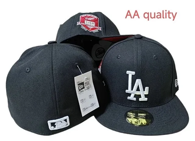 New Era Hats 59FIFTY fitted flat-brim baseball cap with Los Angeles Dodgers embroidery product detail image 6