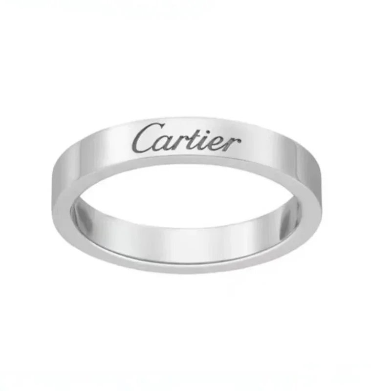 Cartier Jewelry Engraved Signature Band Ring image 5