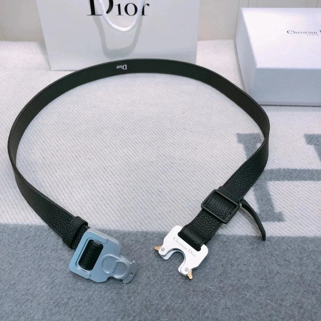 Dior Belts CD buckle leather belt image 9
