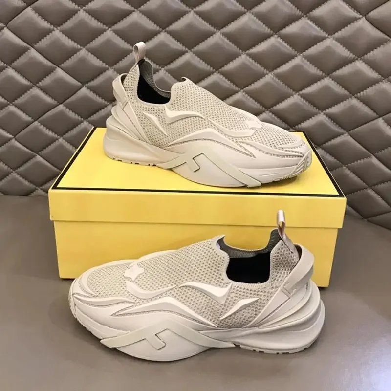 Fendi Sneakers Flow slip-on knit — Khaki