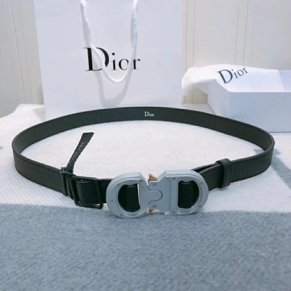 Dior Belts CD buckle leather belt — Style 3(Please note waist circumference or height and weight)