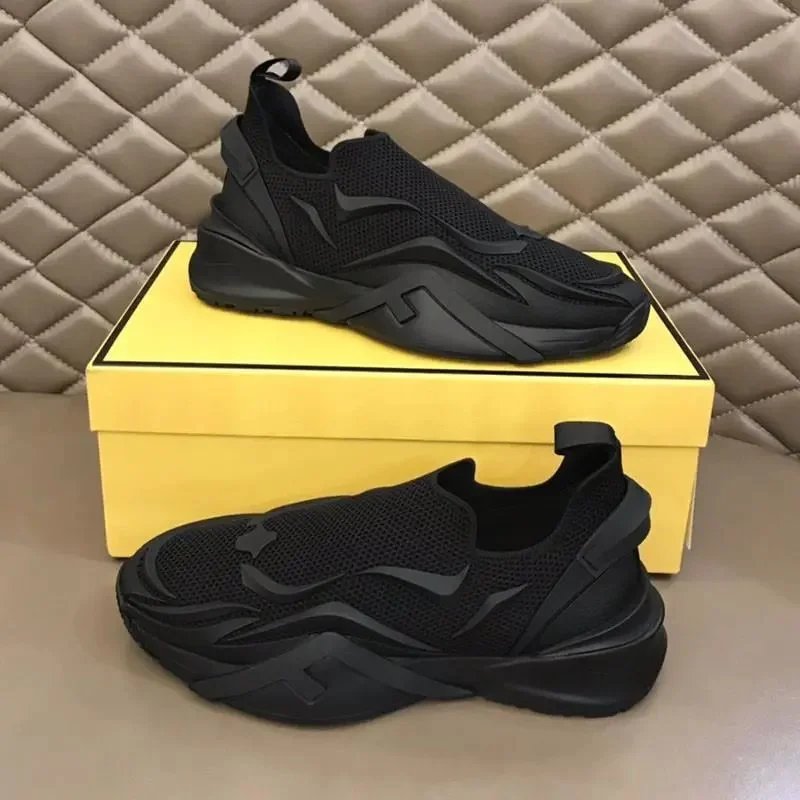 Fendi Sneakers Flow slip-on knit — Black