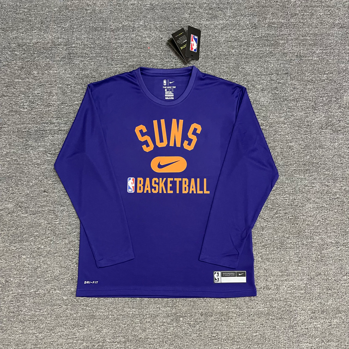 Nike T-Shirts NBA basketball long-sleeve Dri-FIT T-shirt — Sun (purple) quick-drying long-sleeve