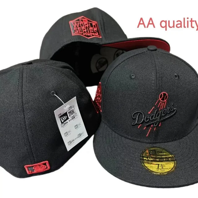 New Era Hats 59FIFTY fitted flat-brim baseball cap with Los Angeles Dodgers embroidery product detail image 8