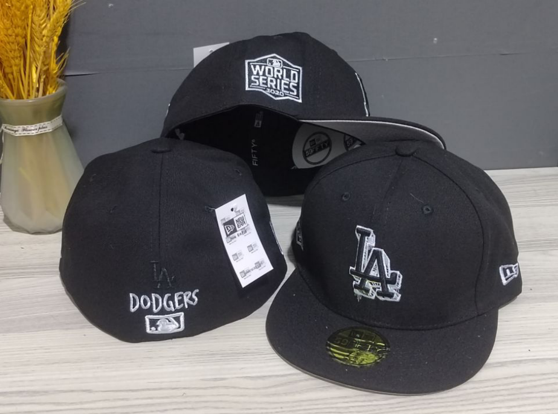 New Era Hats 59FIFTY fitted flat-brim baseball cap with Los Angeles Dodgers embroidery image 10