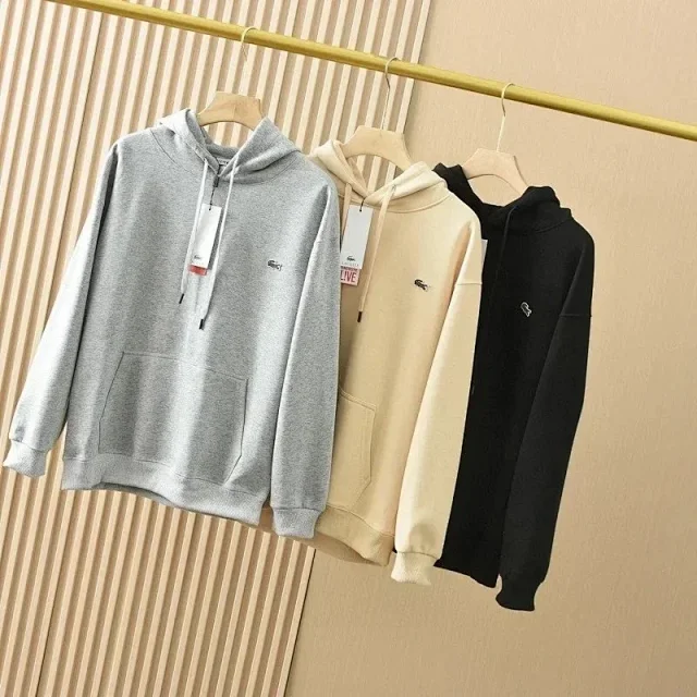 Lacoste Hoodies & Sweatshirts Crocodile Logo Pullover Hoodie product detail image 2