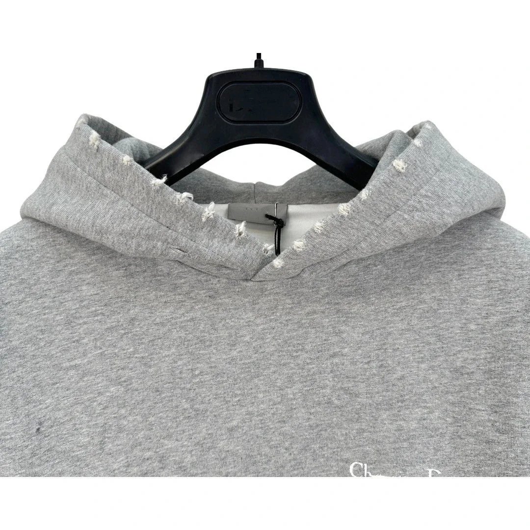 Unbranded Hoodies & Sweatshirts Distressed Hooded Sweatshirt with Kangaroo Pocket image 5