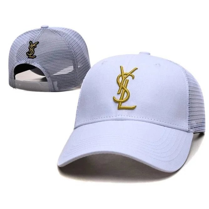 Saint Laurent Hats YSL Monogram Adjustable Baseball Cap image 11