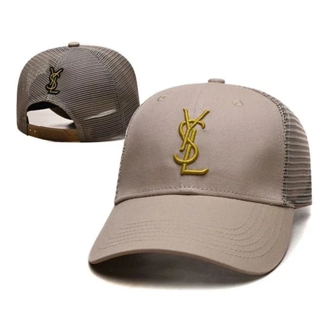 Saint Laurent Hats YSL Monogram Adjustable Baseball Cap — As shown in the figure 7 Mesh surface
