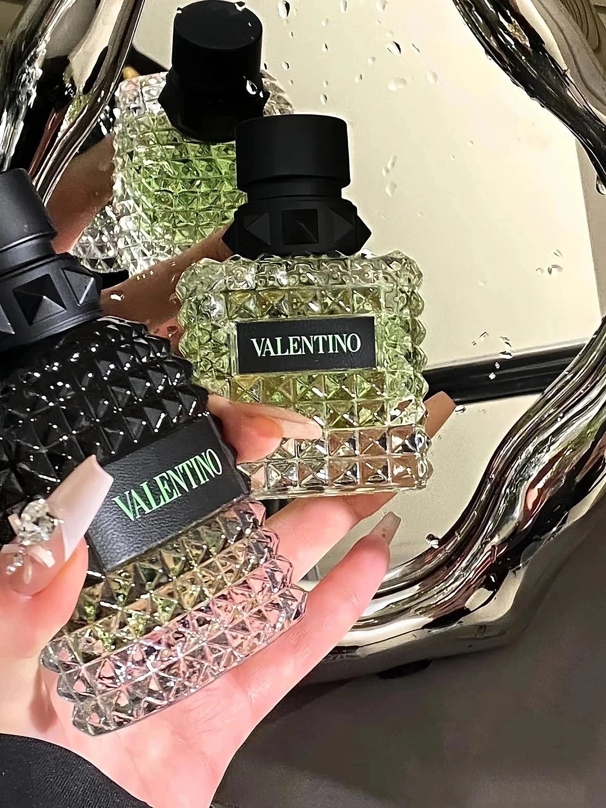 Valentino Perfume Studded Glass Bottle image 2