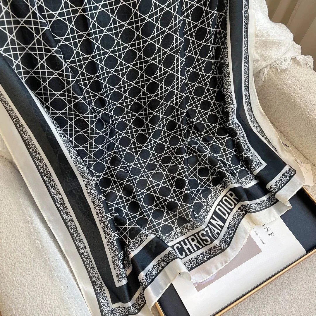 Dior Scarves Geometric Line Print Scarf image 2