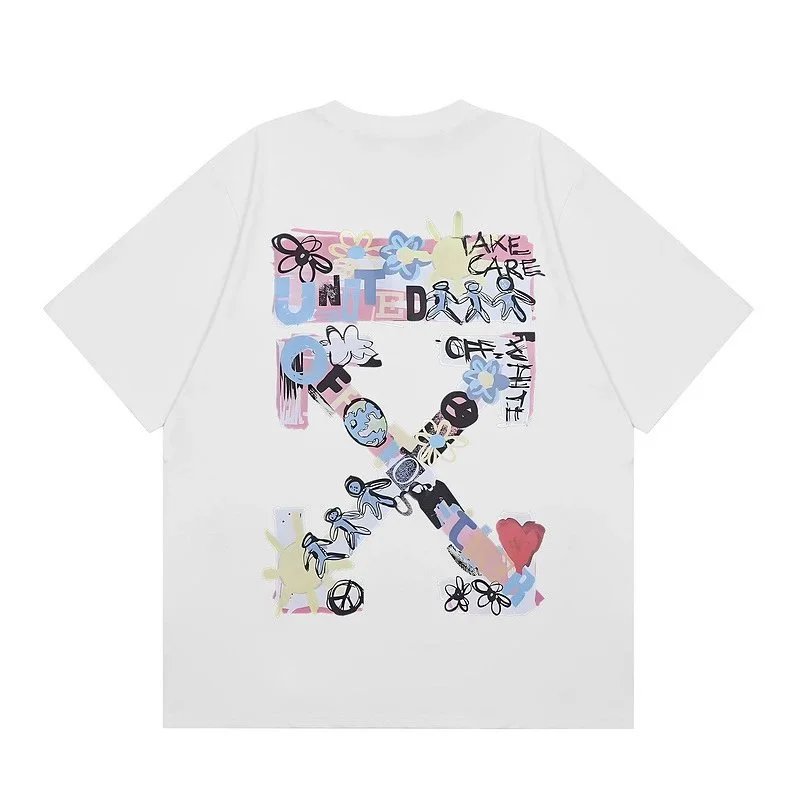 Off-White T-Shirts Graphic Print — F60 white
