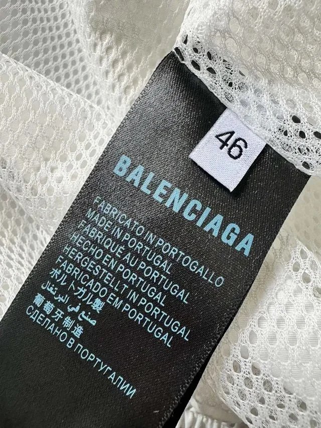 Balenciaga Jackets Stand-collar zip-up jacket with back logo print image 12