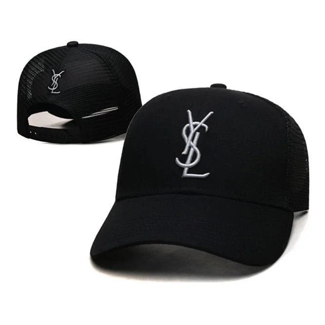 Saint Laurent Hats YSL Monogram Adjustable Baseball Cap — As shown in the figure 8 Mesh surface