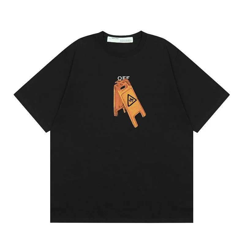 Off-White T-Shirts Graphic Print — F56 black