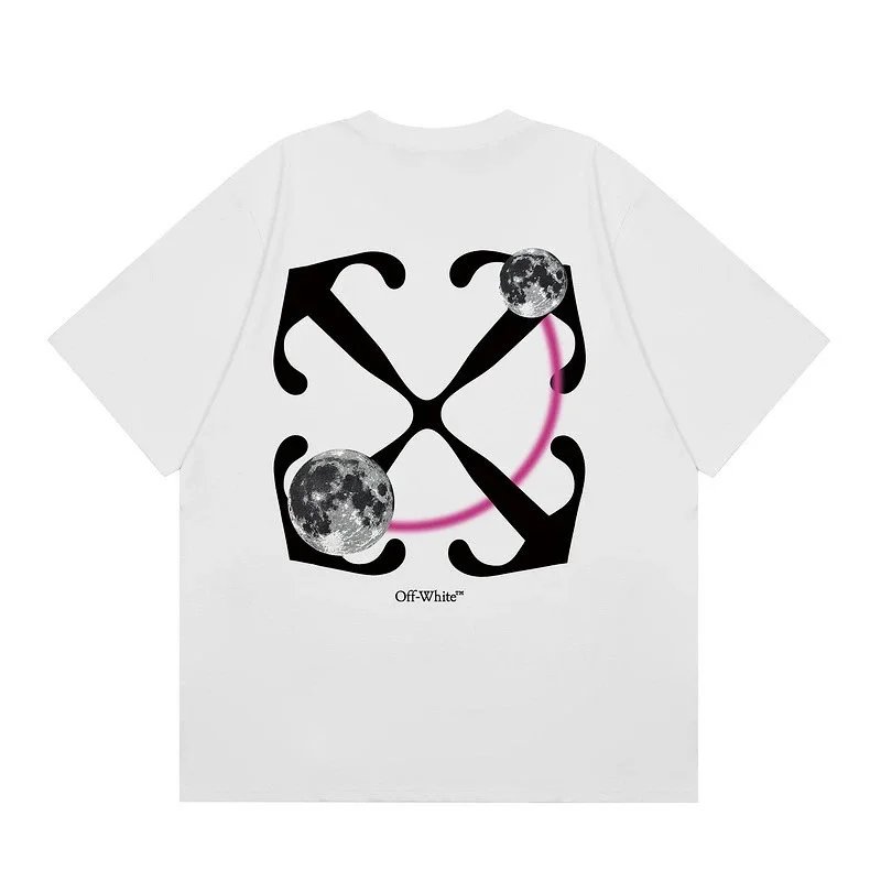 Off-White T-Shirts Graphic Print — F55 white