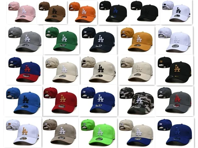 New Era Hats 9FORTY Adjustable LA Logo Baseball Cap product detail image 1