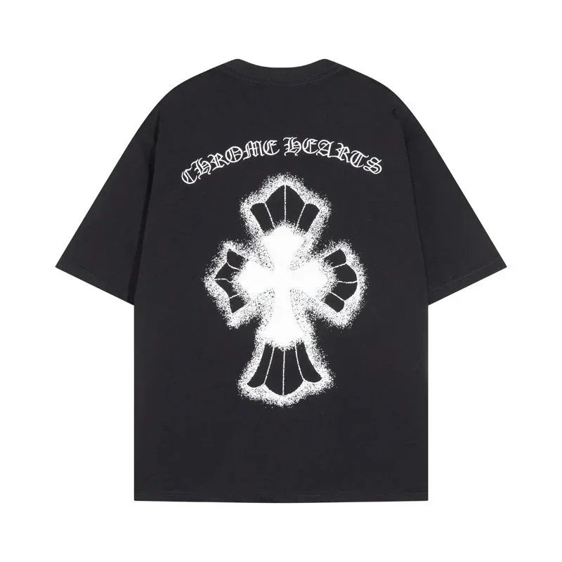 Chrome Hearts T-Shirts Short-Sleeve T-Shirt with Cross Graphic Print image 2