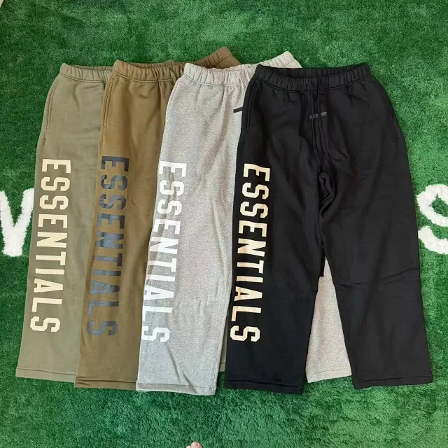 Fear of God Essentials Trousers Wide-Leg Drawstring with Vertical Leg Print product detail image 1