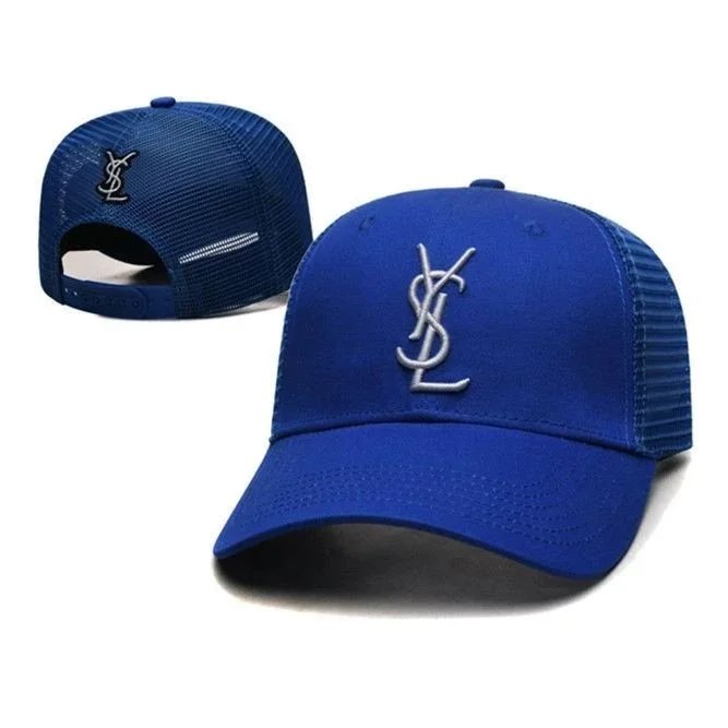 Saint Laurent Hats YSL Monogram Adjustable Baseball Cap — As shown in the figure 13 Mesh surface