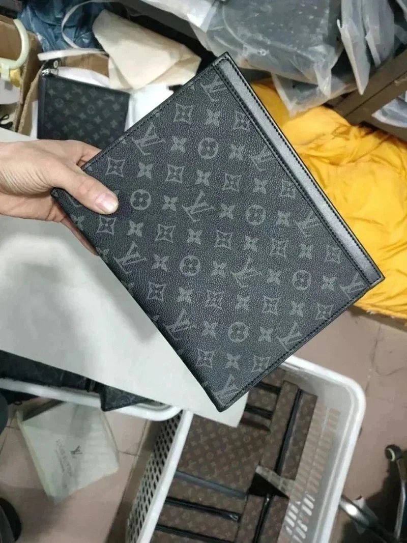 Louis Vuitton Handbags Monogram embossed zip clutch pouch — Classic style