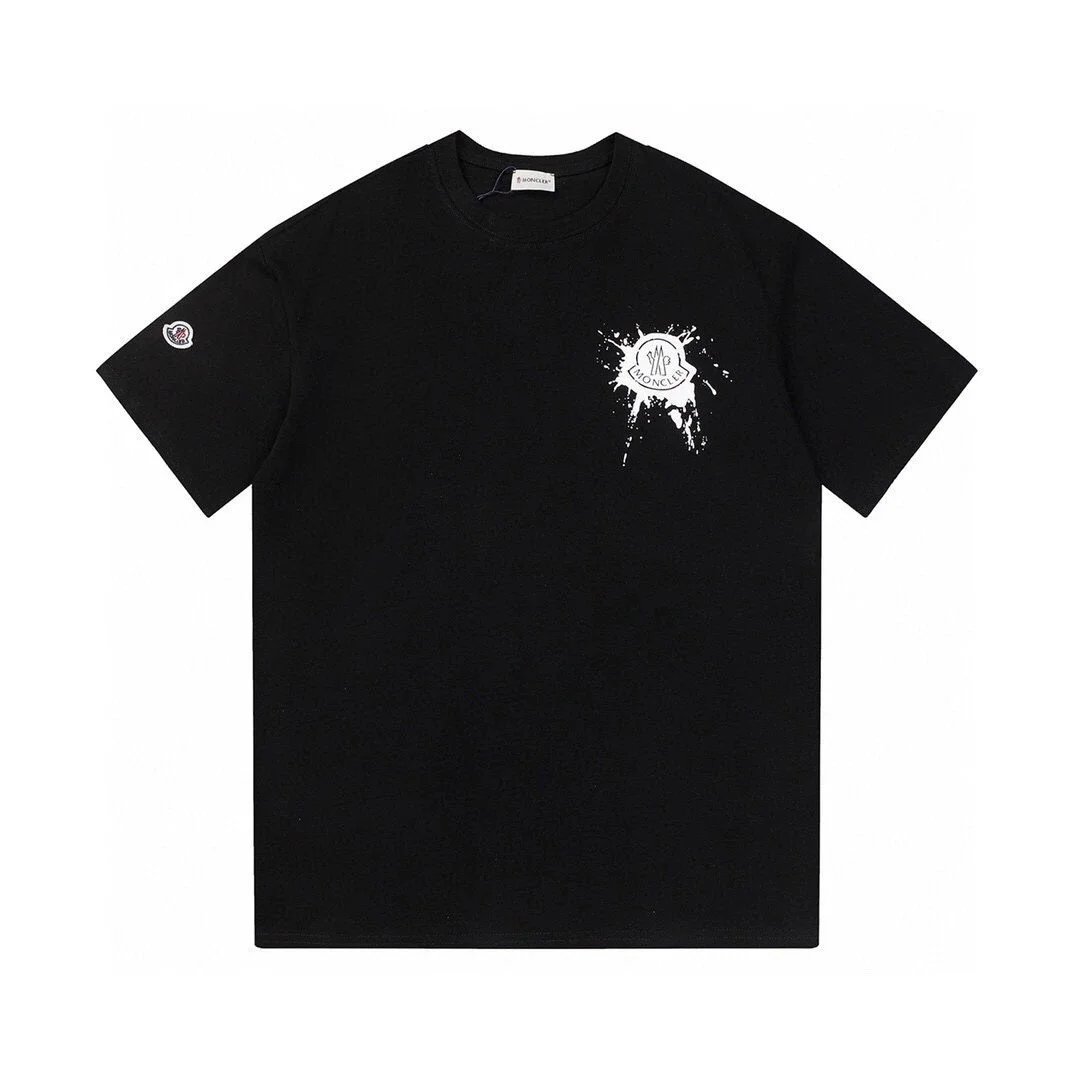 Moncler T-Shirts Logo-Print Crewneck T-Shirt — 803 black