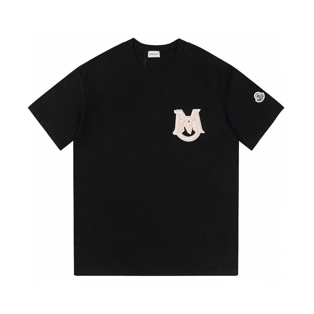 Moncler T-Shirts Logo-Print Crewneck T-Shirt — 811 black