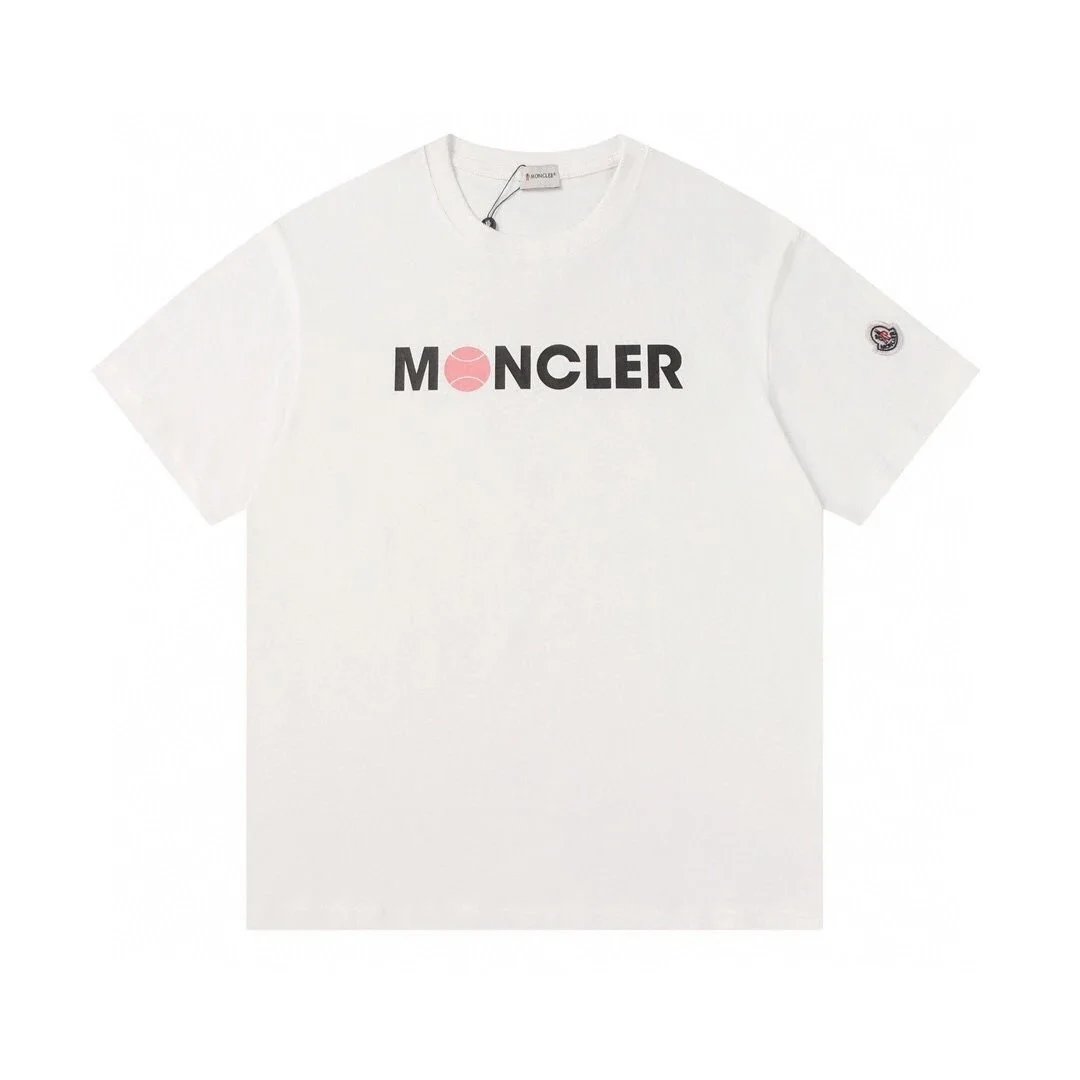 Moncler T-Shirts Logo-Print Crewneck T-Shirt — 825 white