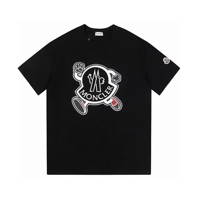 Moncler T-Shirts Logo-Print Crewneck T-Shirt product detail image 9