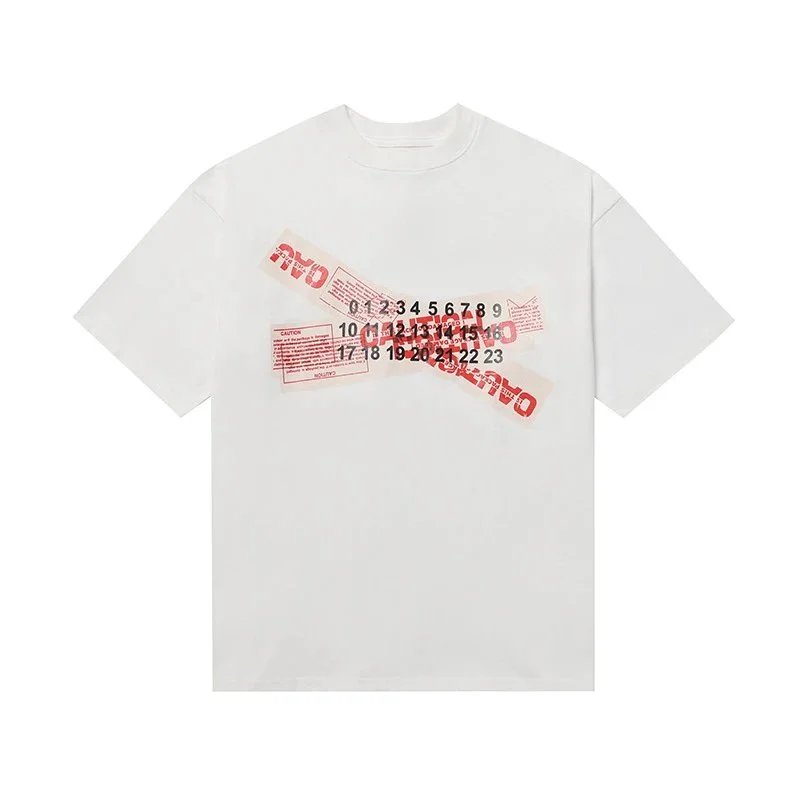 Maison Margiela T-Shirts Crew Neck Graphic — 603 White